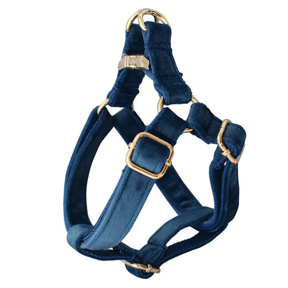 Flannel Dog Harness with Gold Buckle Pet Supplies