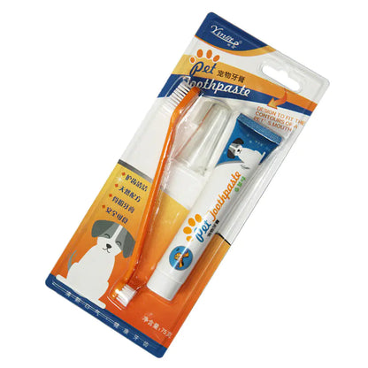 Pet Toothpaste Set for Dogs and Cats - Oral Care Supplies
