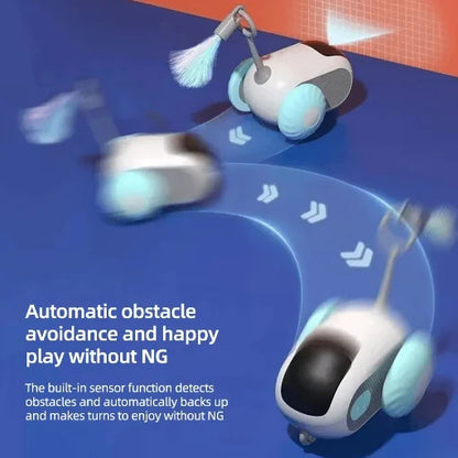 Smart Interactive Cat Toy Car with Rolling Ball